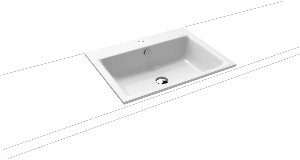 Kaldewei Puro umývadlo 60x46 cm obdĺžnik vstavané umývadlo biela 900106013711