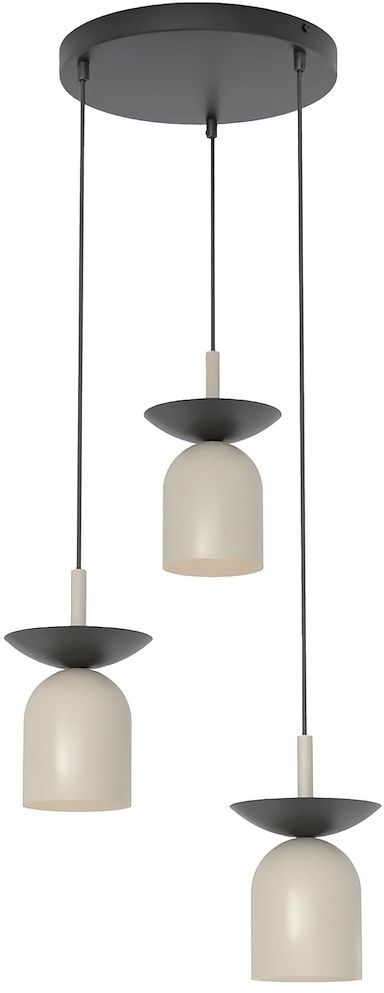 Emibig Ego závesné svietidlo 3x10 W čierna-kapučínová 1612/3PREM