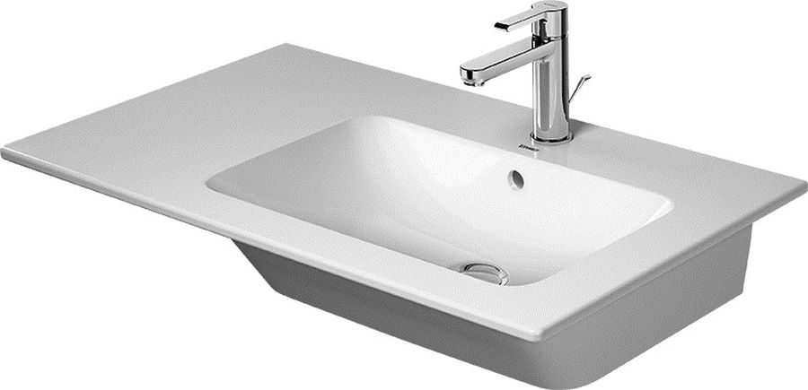 Duravit ME by Starck umývadlo 83x49 cm obdĺžnik umývadlo na nábytok-umývadlo s doskou biela 23468300001