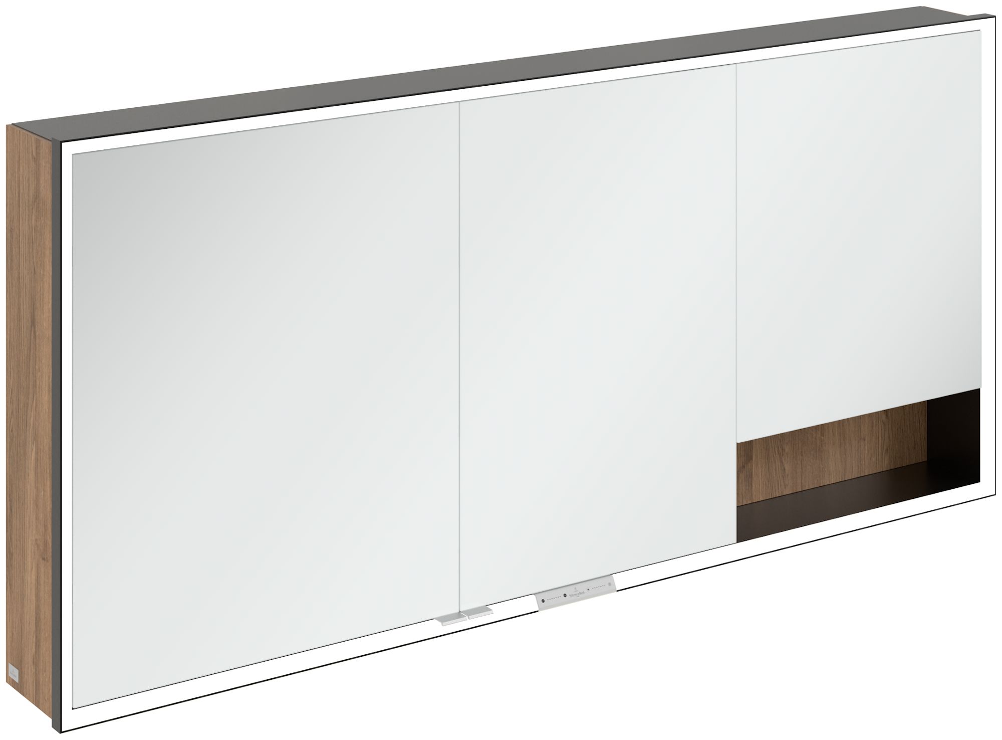 Villeroy & Boch My View+ skrinka 160x16.8x75 cm so zrkadlom čierna-dub B48116RH