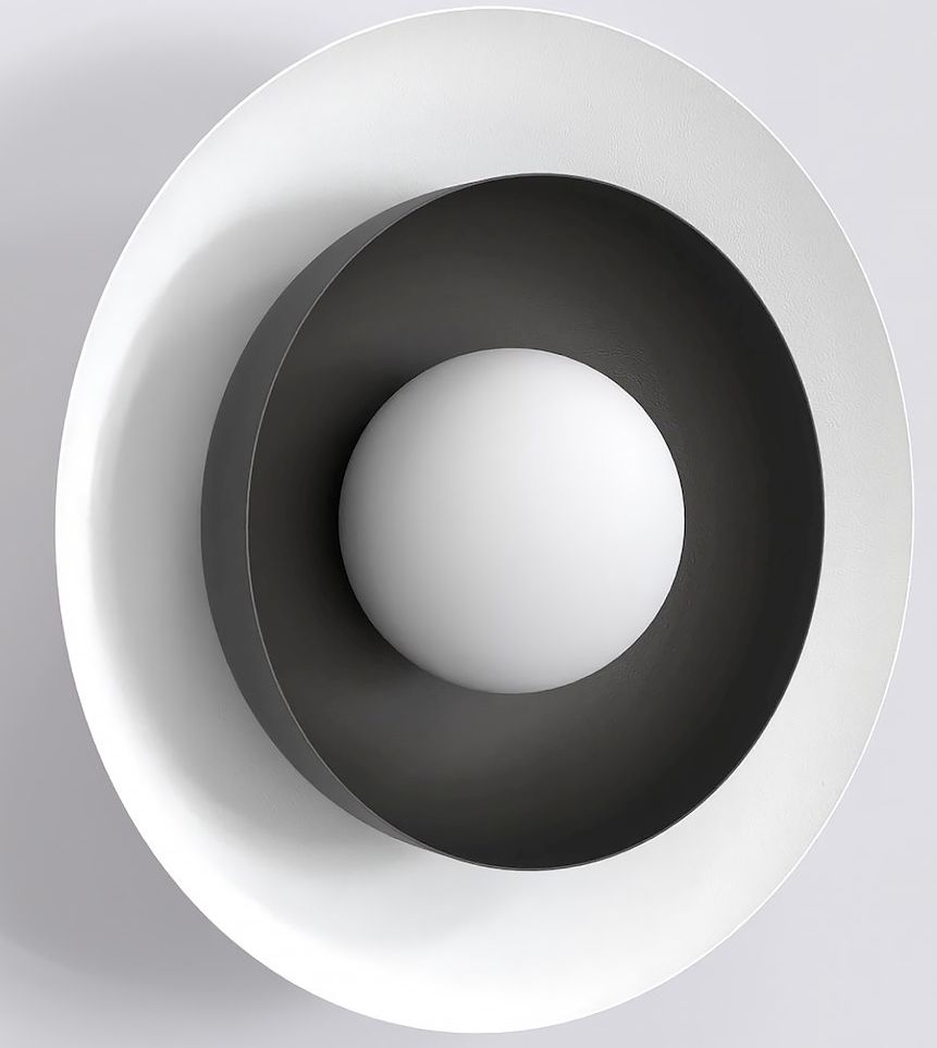 Emibig Poppi nástenná lampa 1x8 W biela-čierna 1521/K1