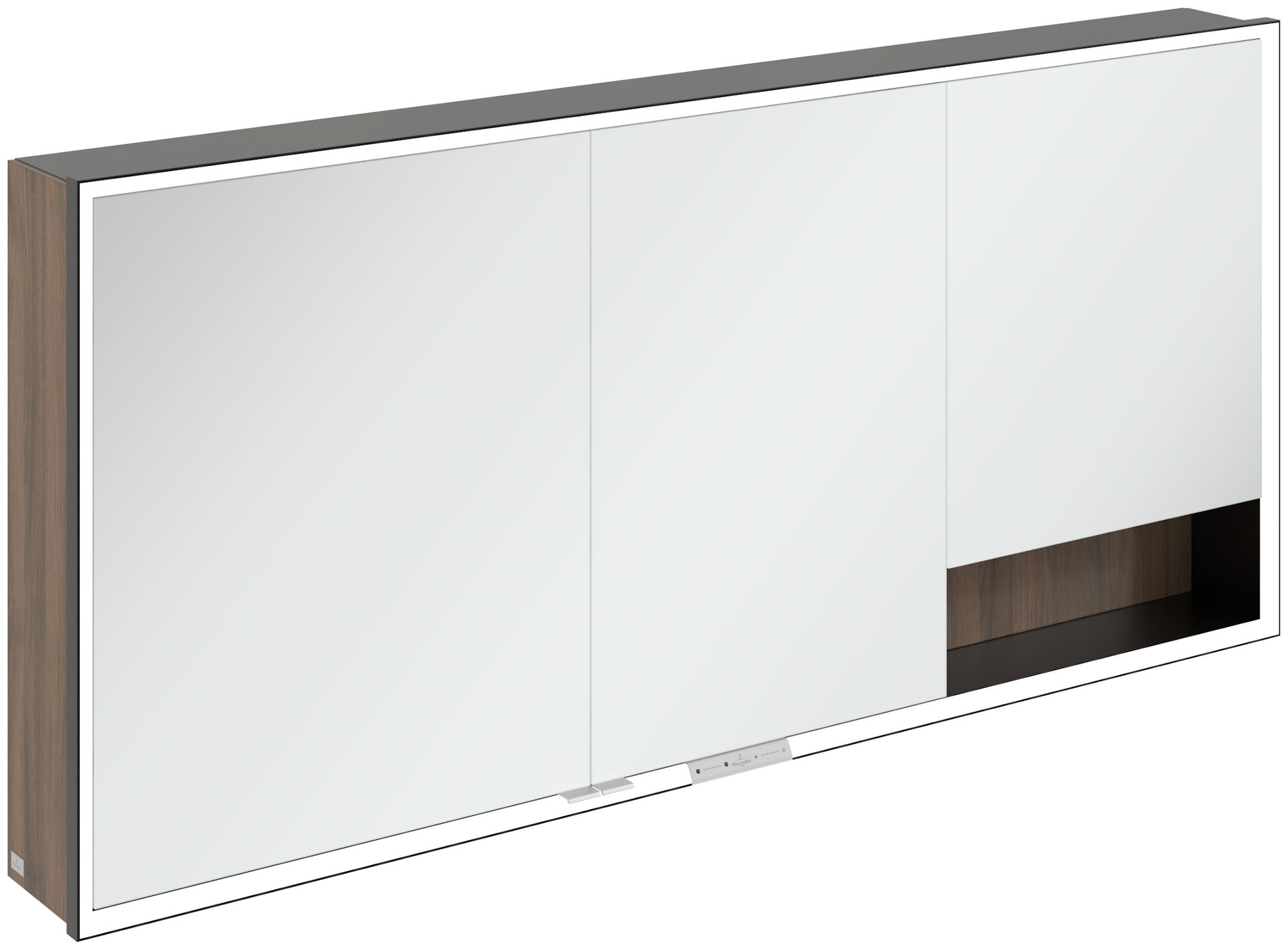 Villeroy & Boch My View+ skrinka 160x16.8x75 cm so zrkadlom čierna-dub B48116VH
