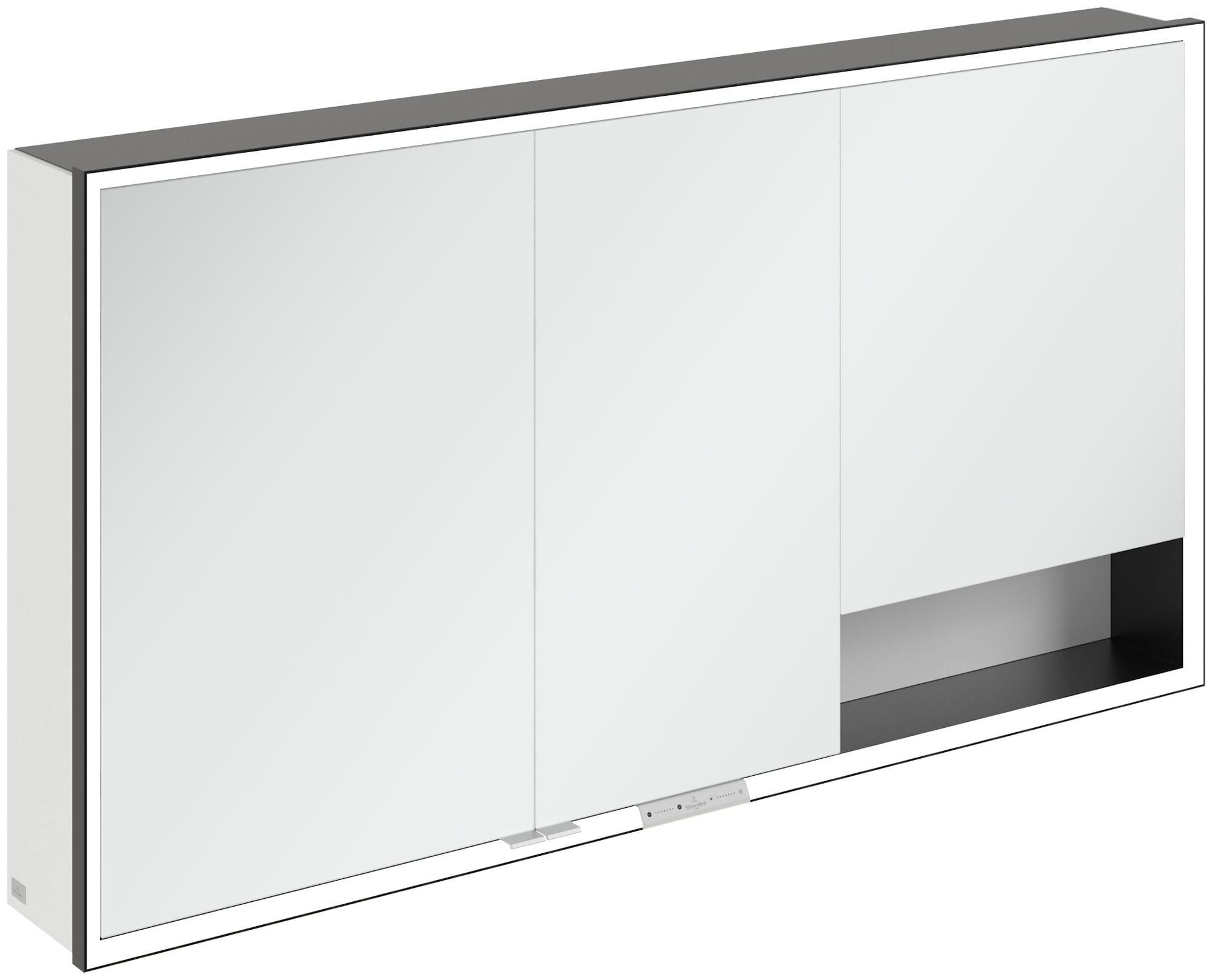 Villeroy & Boch My View+ skrinka 140x16.8x75 cm so zrkadlom biela-čierna B48114VF