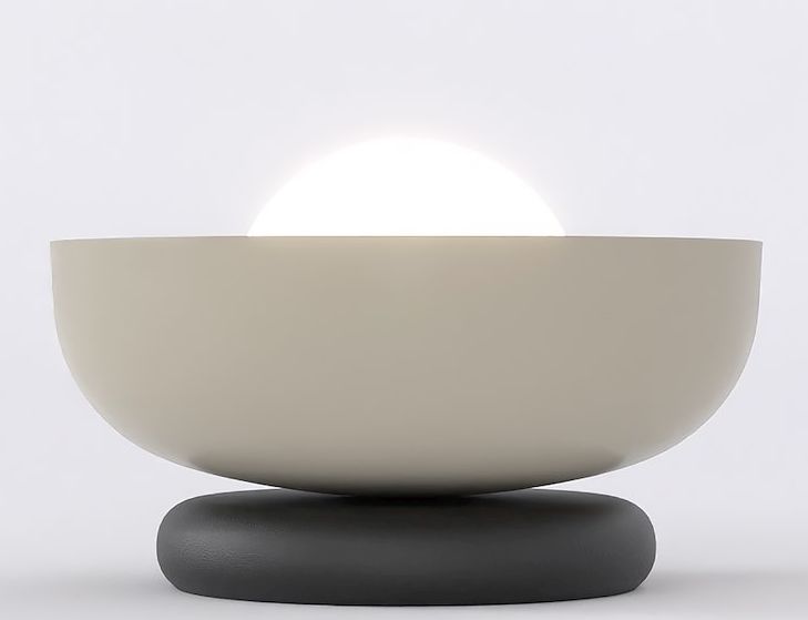 Emibig Ozzy stolová lampa 1x8 W čierna-béžová 1517/LN1