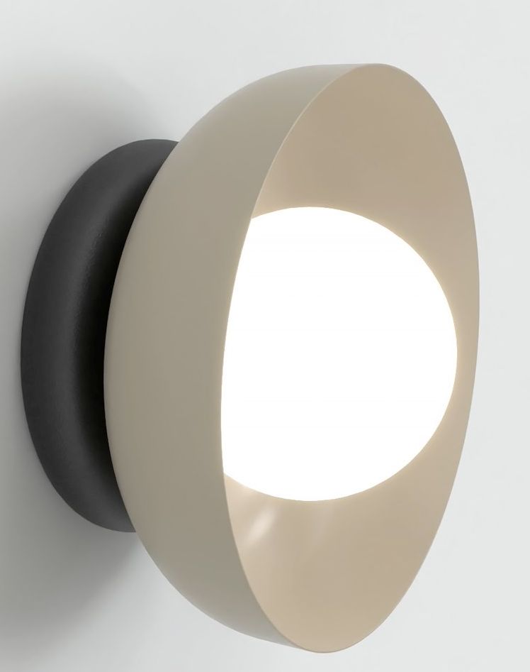 Emibig Ozzy nástenná lampa 1x8 W čierna-béžová 1517/K1