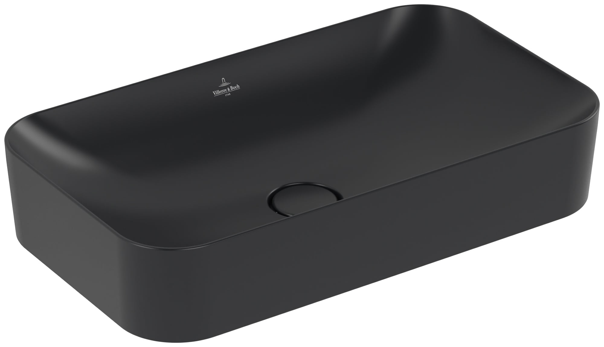 Villeroy & Boch Finion umývadlo 60x35 cm obdĺžnik pultové umývadlo čierna 414361R7