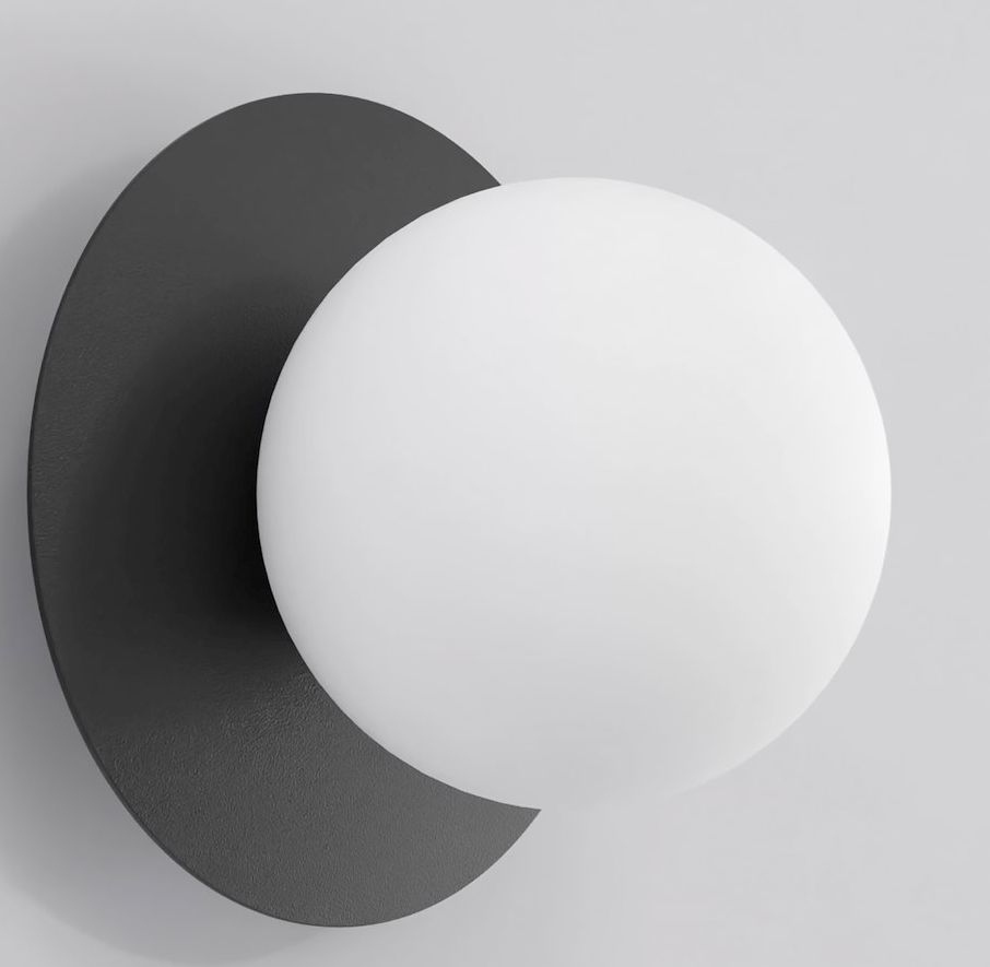 Emibig Americana nástenná lampa 1x8 W čierna 1553/K1