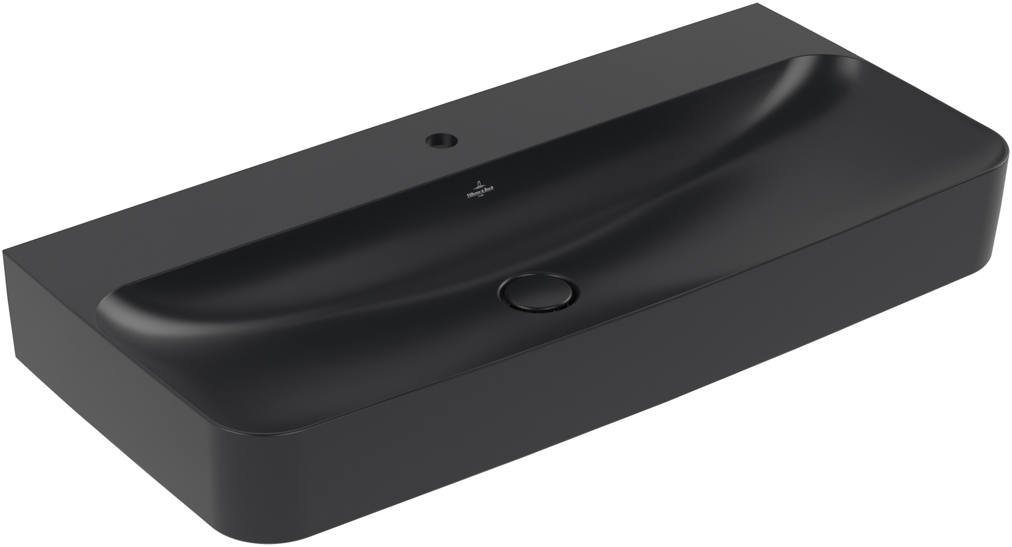 Villeroy & Boch Finion umývadlo 100x47 cm obdĺžnik klasické umývadlo-umývadlo na nábytok čierna 41681BR7