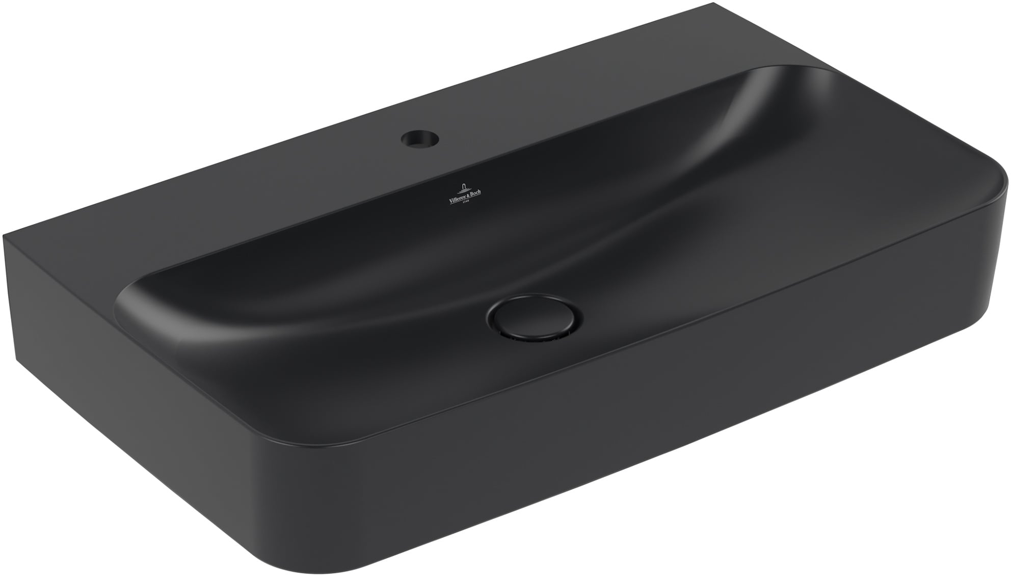 Villeroy & Boch Finion umývadlo 80x47 cm obdĺžnik klasické umývadlo čierna 416881R7