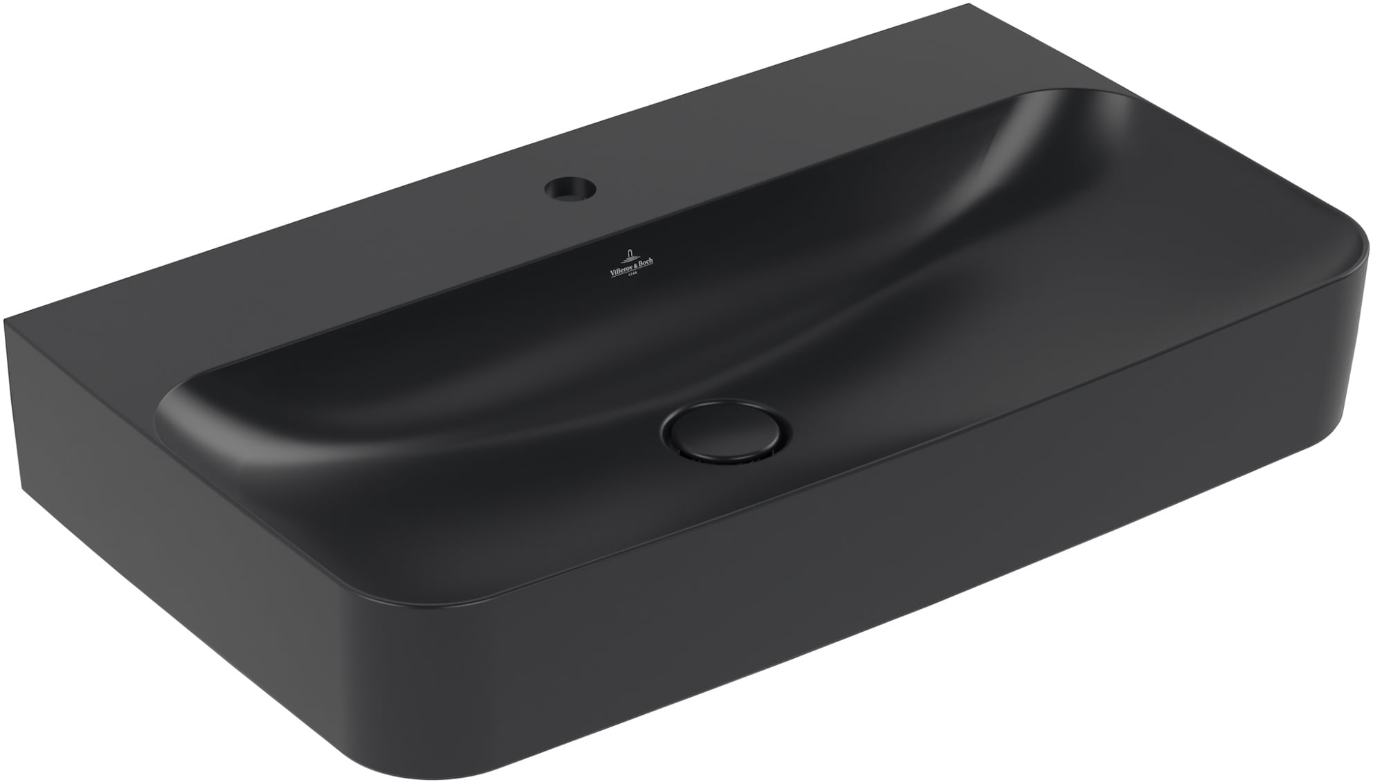 Villeroy & Boch Finion umývadlo 80x47 cm obdĺžnik klasické umývadlo-umývadlo na nábytok čierna 41688CR7