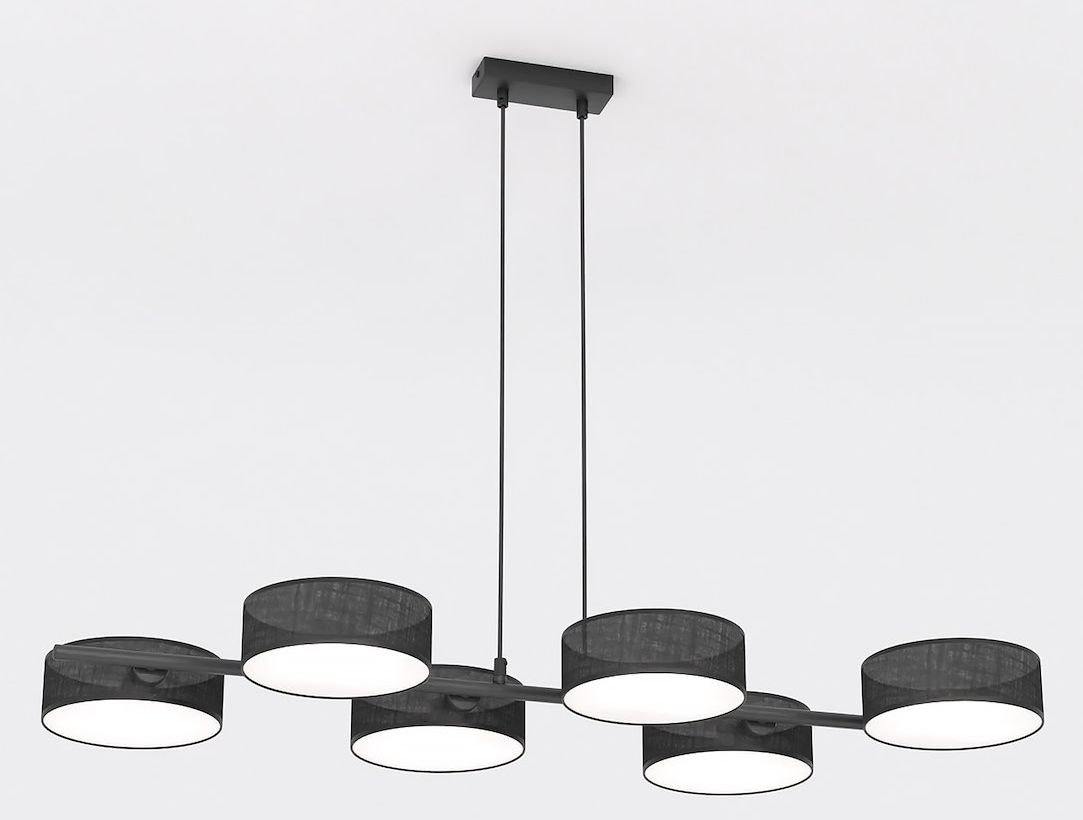 Emibig Drumz závesné svietidlo 6x10 W čierna 1562/6