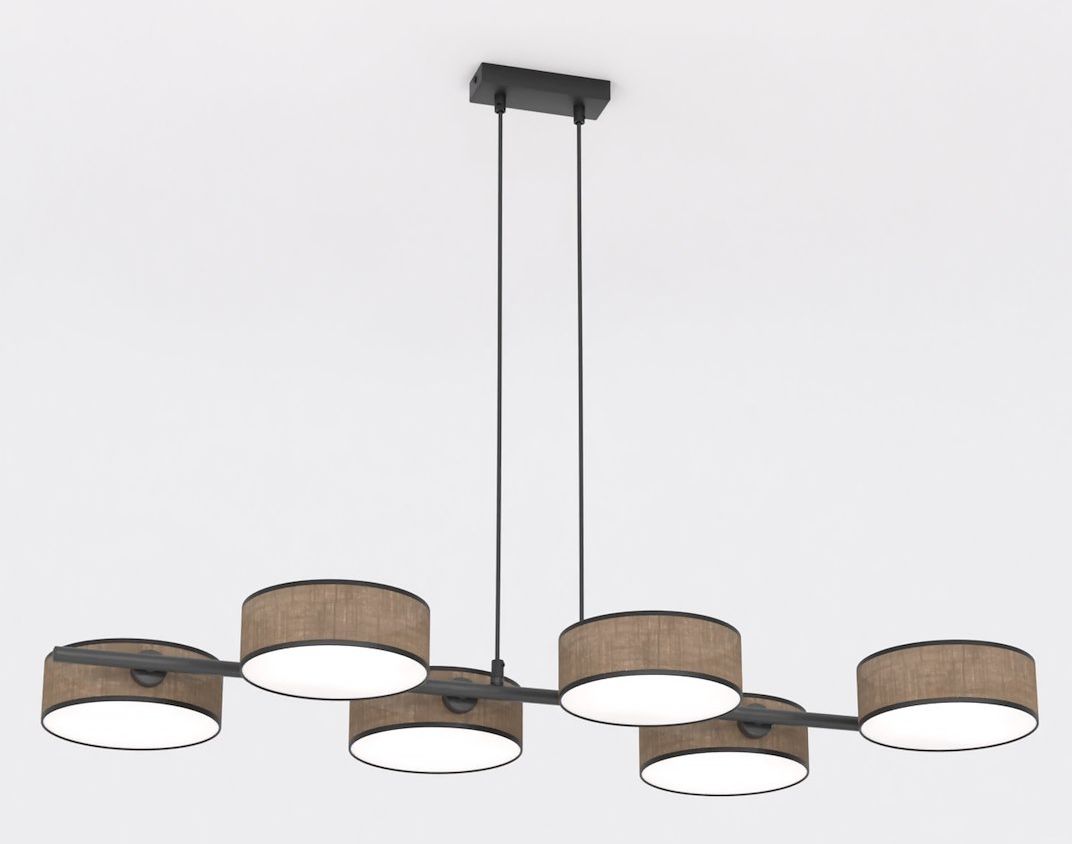 Emibig Drumz závesné svietidlo 6x10 W hnedá 1563/6