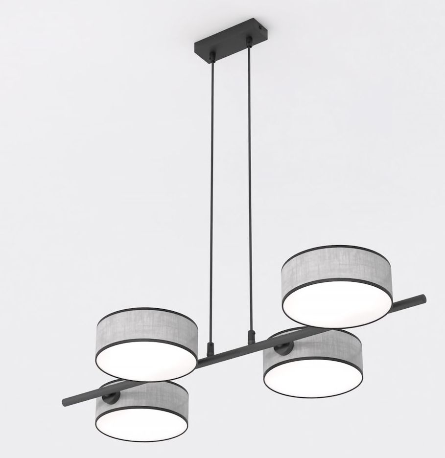 Emibig Drumz závesné svietidlo 4x10 W sivá/popolnato sivá 1564/4