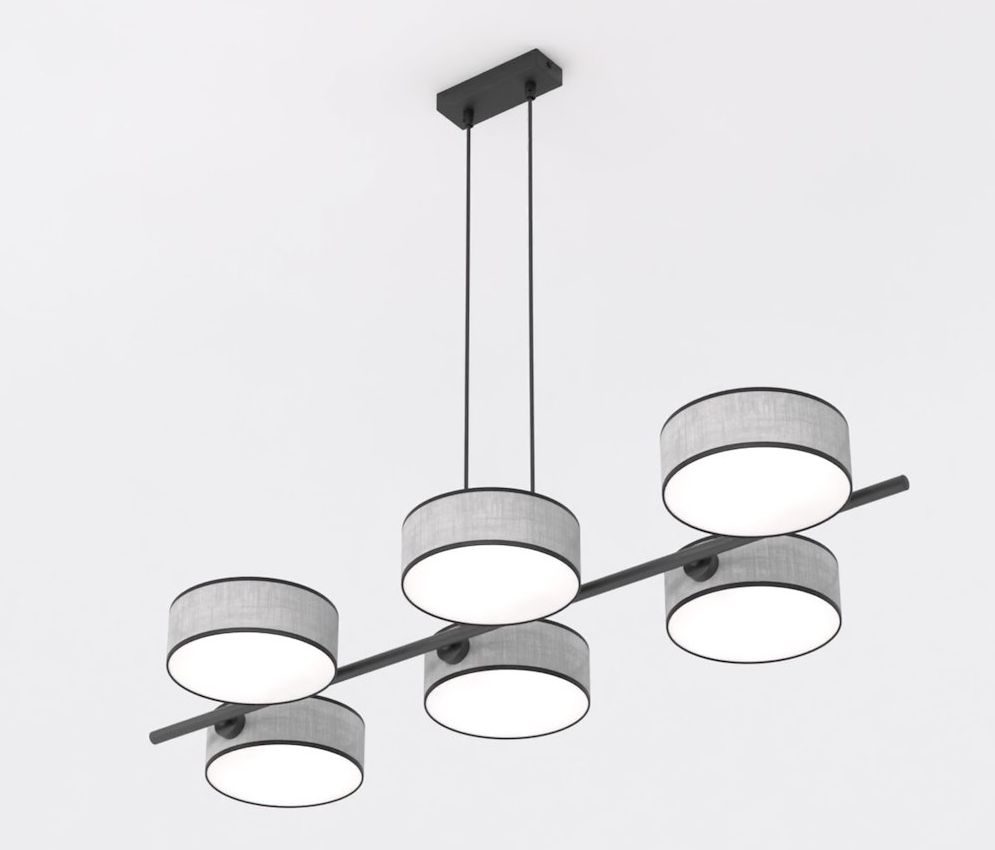 Emibig Drumz závesné svietidlo 6x10 W sivá/popolnato sivá 1564/6