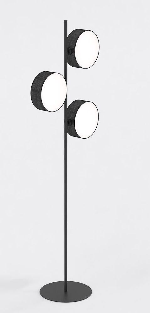 Emibig Drumz stojaca lampa 3x10 W čierna 1562/LP3