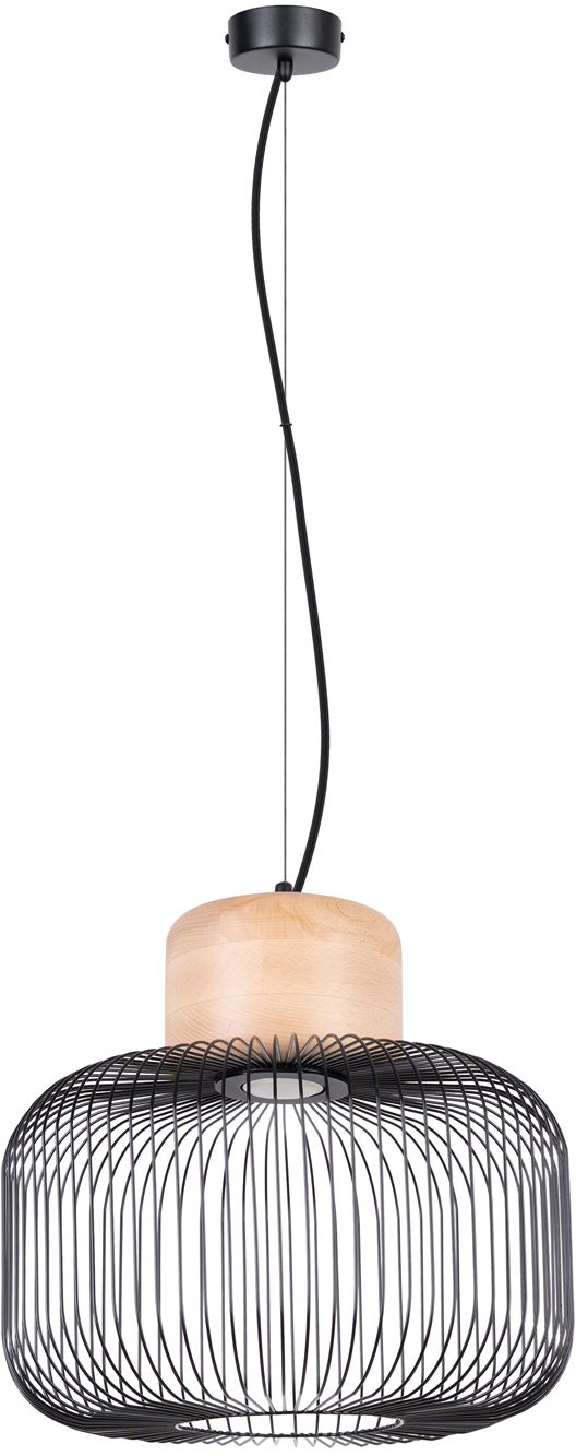 Sollux Lighting Gabbia závesné svietidlo 1x15 W čierna SL.1847