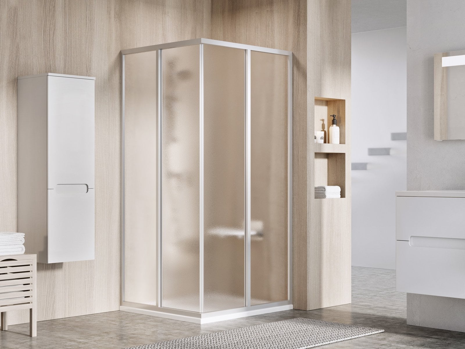 Ravak Supernova sprchovací kút 80x80 cm obdĺžniková saténová matné/ 14V40UO2ZGS