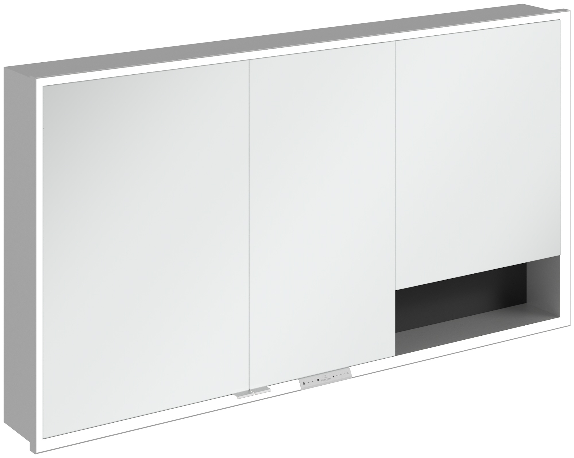 Villeroy & Boch My View+ skrinka 140x16.8x75 cm so zrkadlom čierna A48214VL