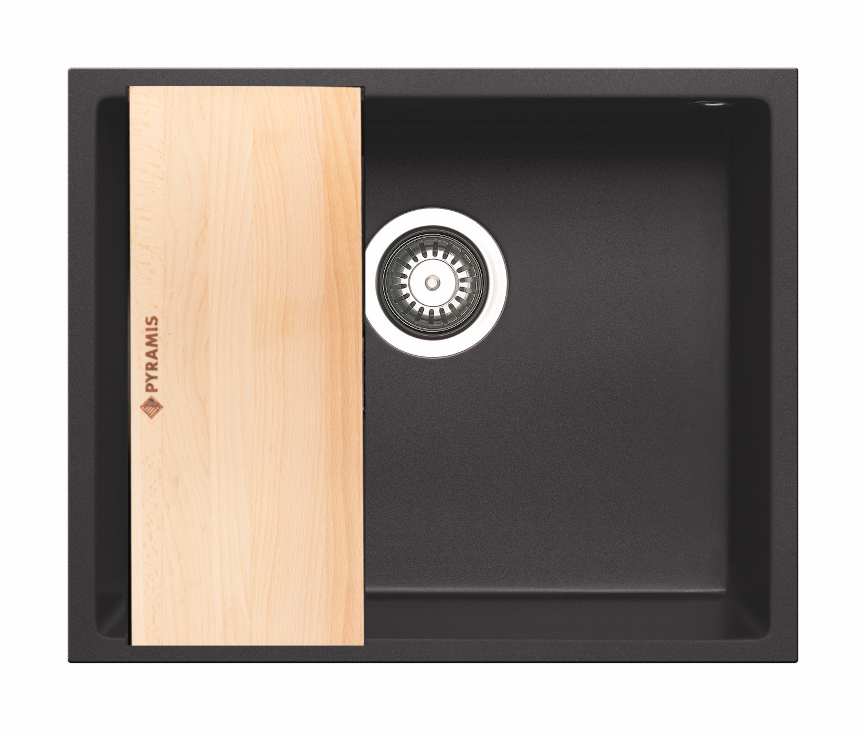 Pyramis Tetragon závesný drez 50x40 cm čierna 070217501D