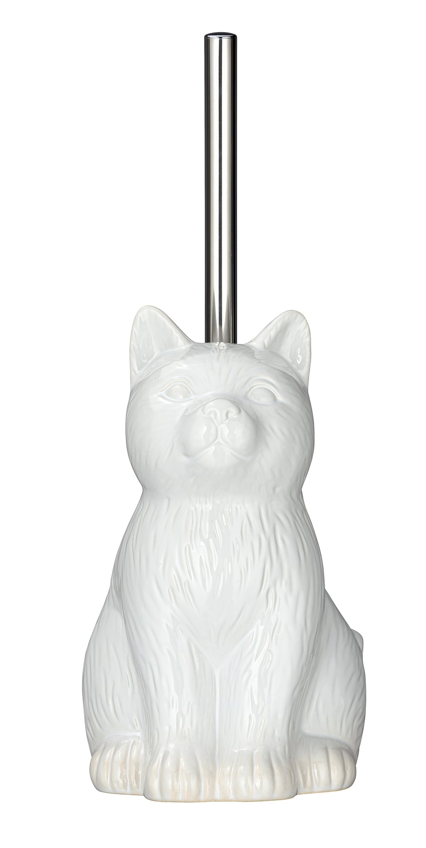 Wenko Cat toaletná kefa postavené biela 24144100