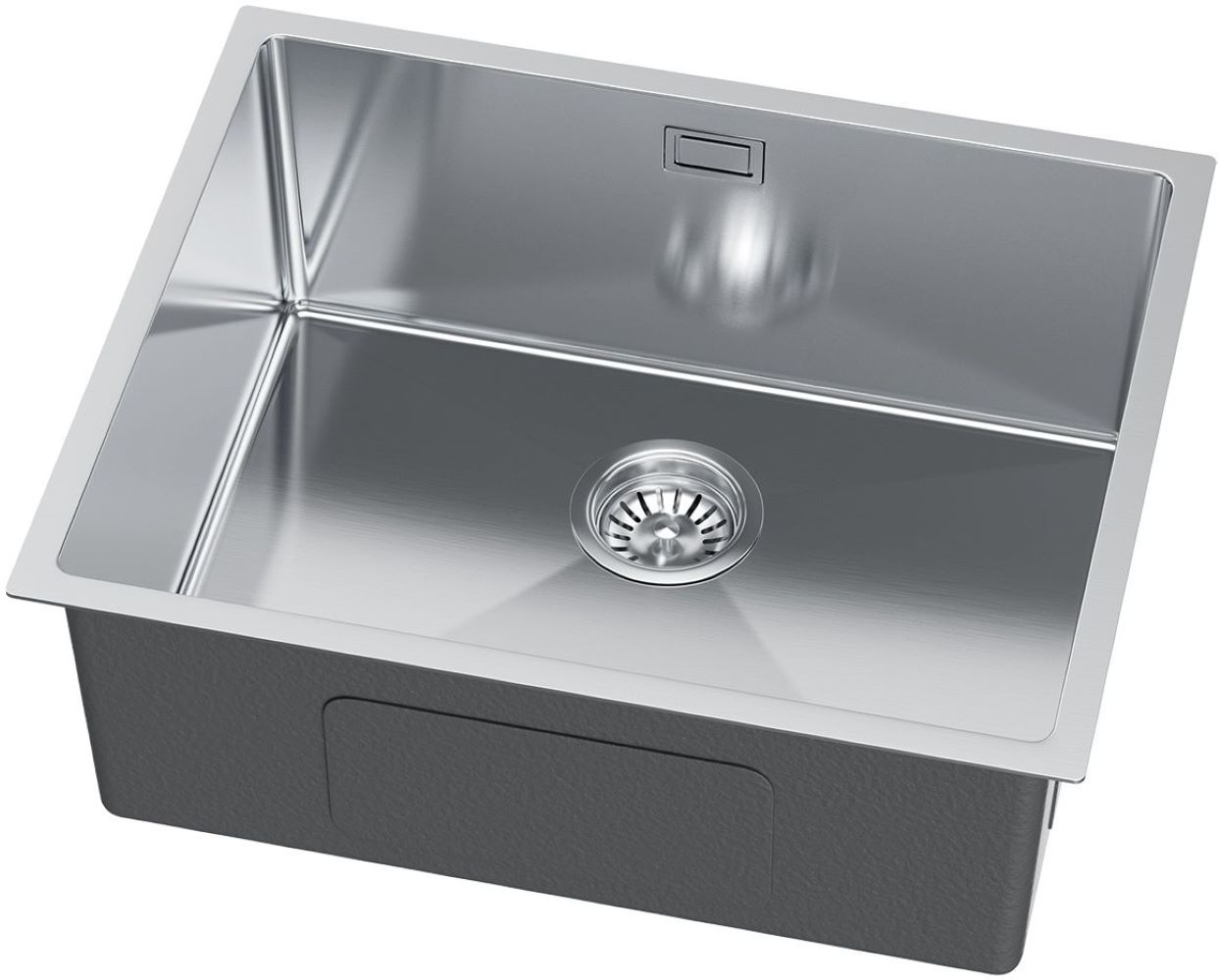 Ruvetti Stelio oceľový drez so sifónom 54x44 cm oceľová 5001S_BS60_P