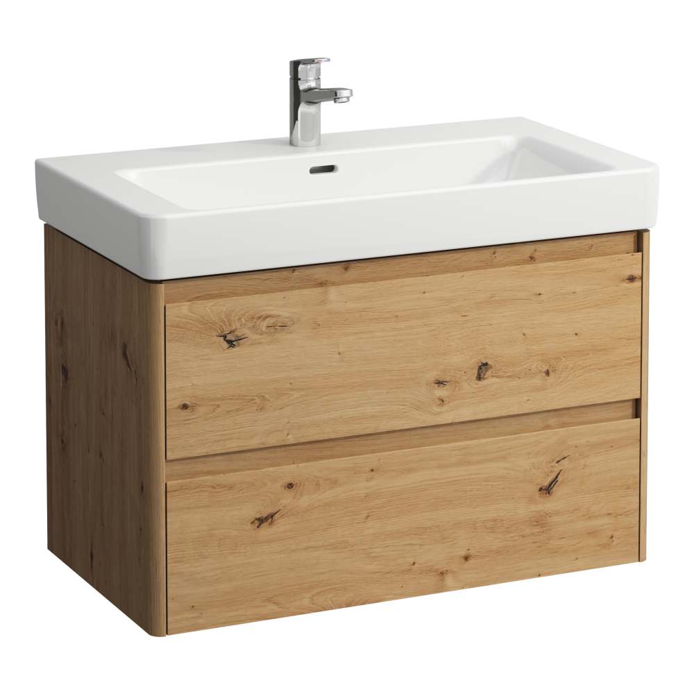 Laufen Base 2.0 skrinka 82x44.5x51.5 cm závesná kúpeľňová skrinka pod umývadlo dub H4113021082671