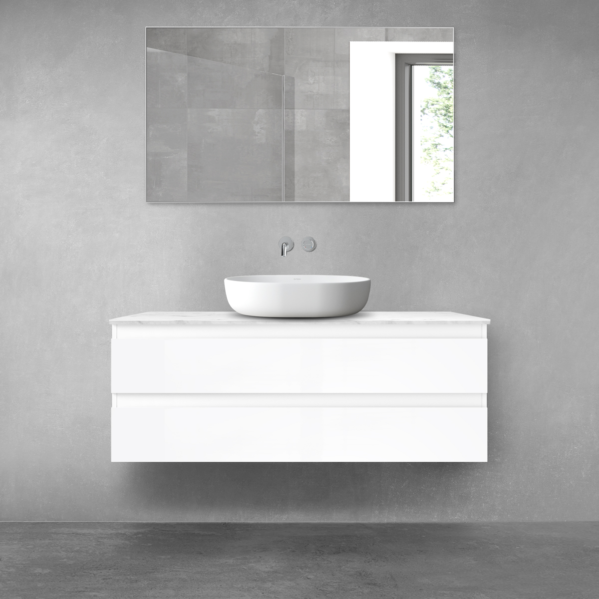 Súprava skrinka Oltens Vernal 60019000, doska na skrinku Oltens Tera 63027990