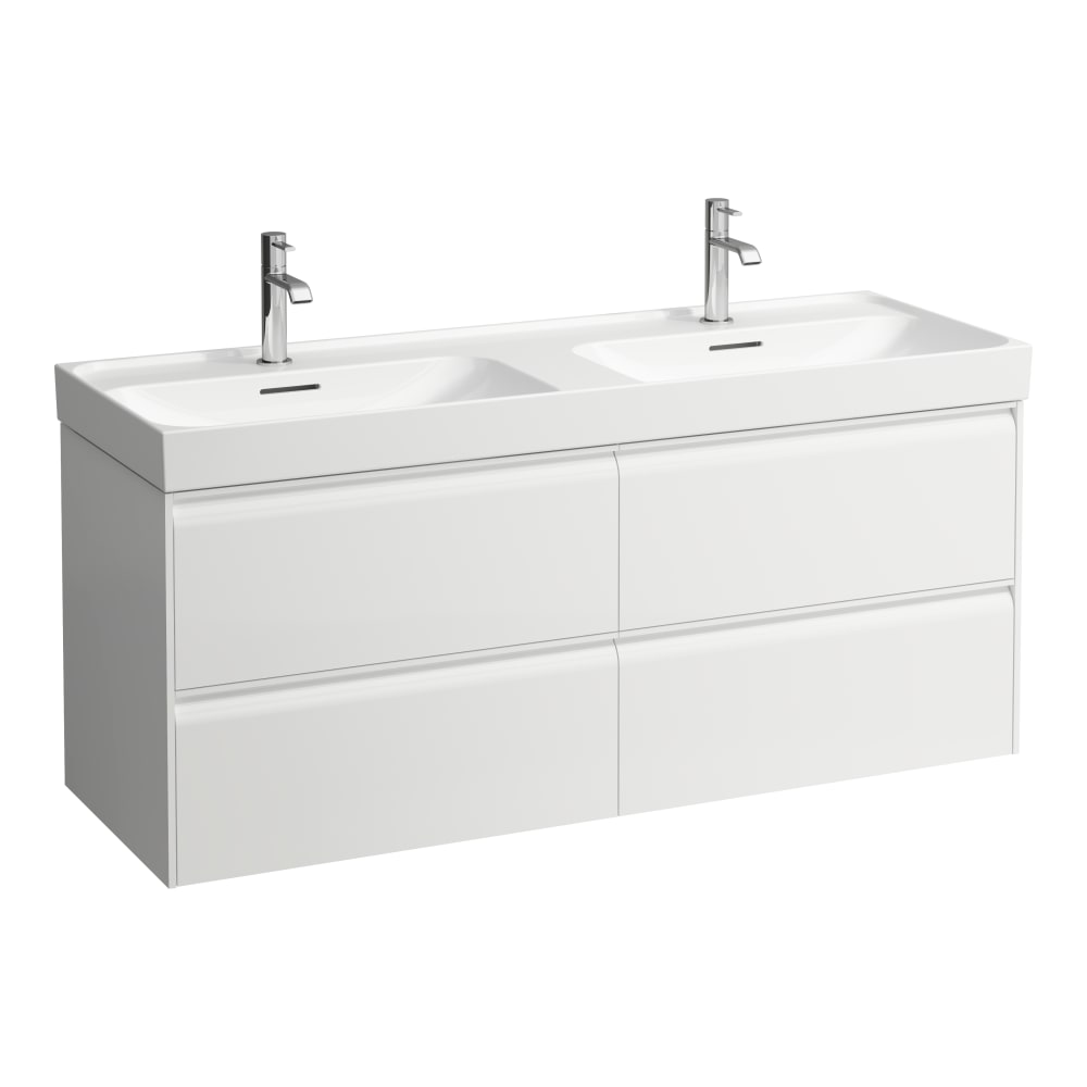 Laufen Meda skrinka 128.5x45x51.5 cm závesná kúpeľňová skrinka pod umývadlo biela H4216440112601