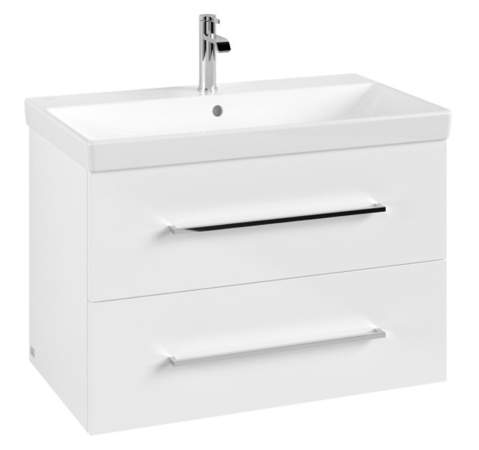 Villeroy & Boch Avento skrinka 78x45.2x51.4 cm závesná kúpeľňová skrinka pod umývadlo biela A89100VE