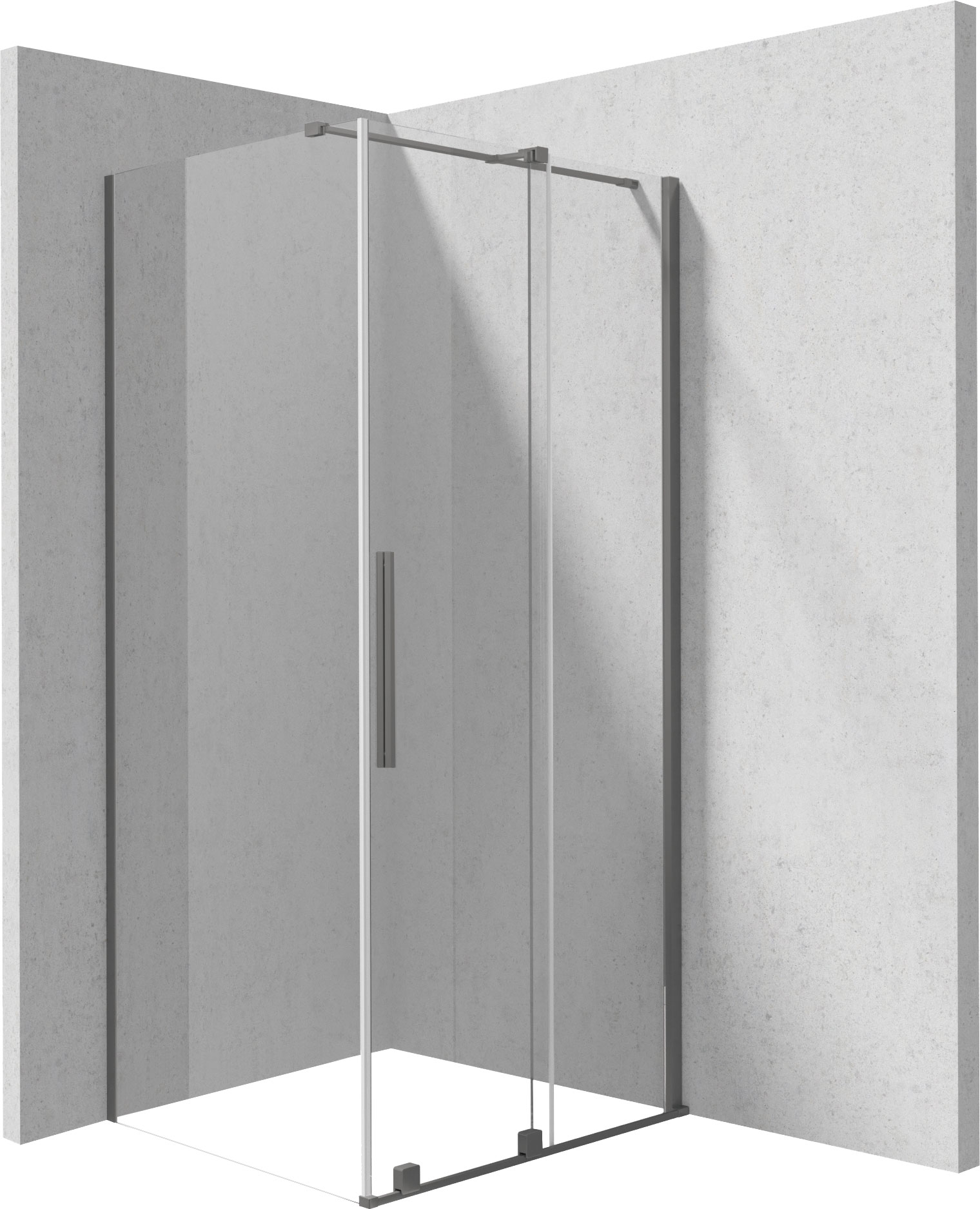 Deante Prizma sprchovací kút 100x80 cm štvorcová matné/priehľadné sklo KPNDP10S08