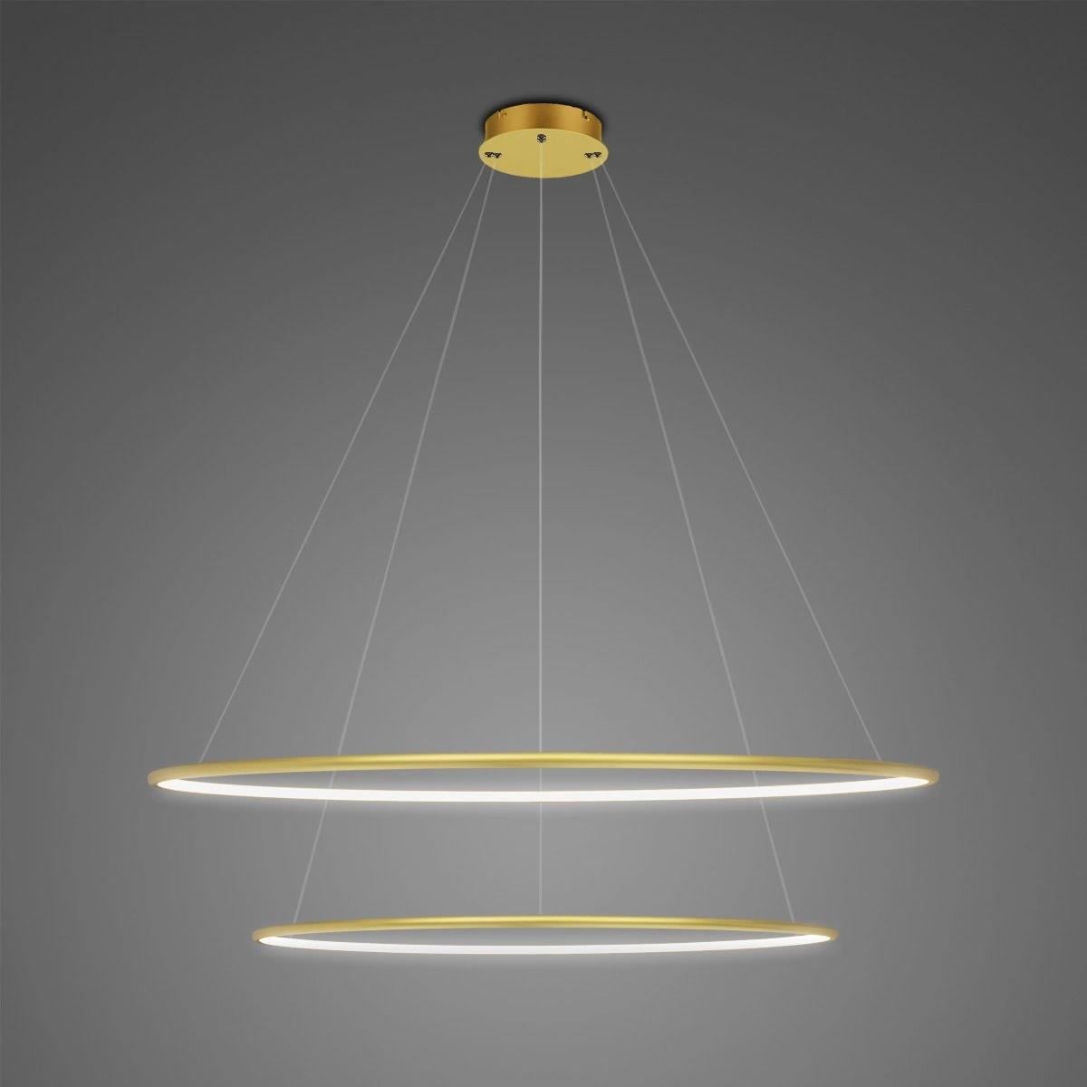 Altavola Design Ledowe Okręgi závesné svietidlo 2x53 W zlatá LA074/P_80_in_4k_gold_Dali
