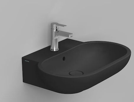 Ceramica Dolomite Mirto umývadlo 65x46 cm oválny klasické umývadlo čierna matná D461181