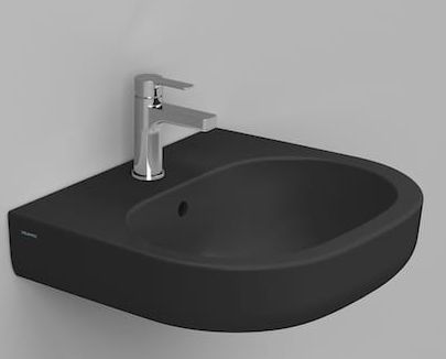 Ceramica Dolomite Mirto umývadlo 55x48 cm oválny klasické umývadlo čierna matná D461381