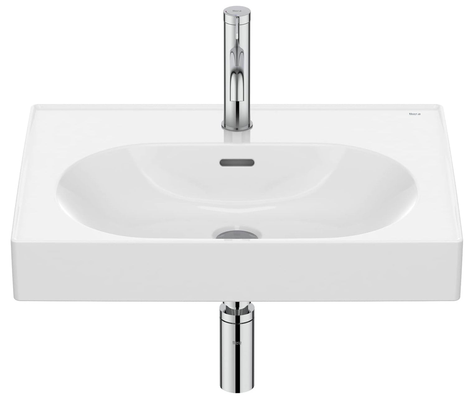 Roca Meridian umývadlo 60x46 cm obdĺžnik klasické umývadlo-umývadlo na nábytok biela A327742S00