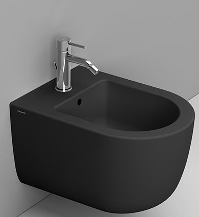 Ceramica Dolomite Mirto Round Short bidet závesné čierna D473681