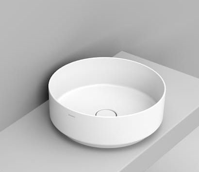 Ceramica Dolomite Noemi umývadlo 44x44 cm okrúhly pultové umývadlo biela lesklá D310501