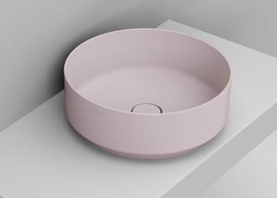 Ceramica Dolomite Noemi umývadlo 44x44 cm okrúhly pultové umývadlo ružová matná D310565