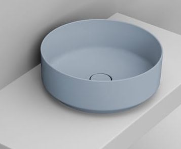 Ceramica Dolomite Noemi umývadlo 44x44 cm okrúhly pultové umývadlo modrá matná D310571