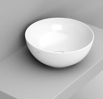 Ceramica Dolomite Noemi umývadlo 44x44 cm okrúhly pultové umývadlo biela lesklá D310601