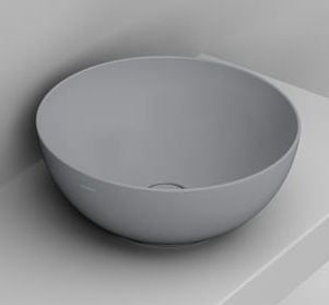 Ceramica Dolomite Noemi umývadlo 44x44 cm okrúhly pultové umývadlo sivá/kamenná matná D310645
