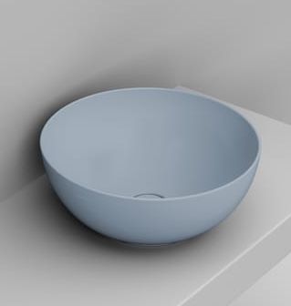 Ceramica Dolomite Noemi umývadlo 44x44 cm okrúhly pultové umývadlo modrá matná D310671