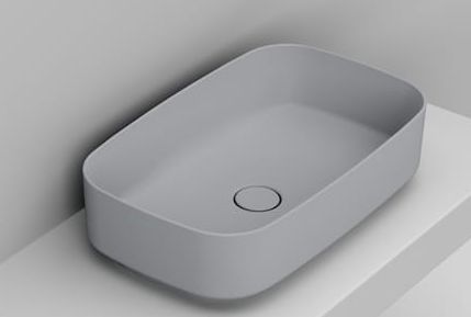 Ceramica Dolomite Noemi umývadlo 62x38 cm obdĺžnik pultové umývadlo sivá/kamenná matná D311045