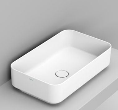 Ceramica Dolomite Noemi umývadlo 60x36 cm obdĺžnik pultové umývadlo biela lesklá D311101