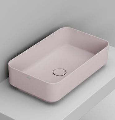 Ceramica Dolomite Noemi umývadlo 60x36 cm obdĺžnik pultové umývadlo ružová matná D311165