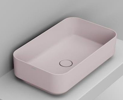Ceramica Dolomite Noemi umývadlo 64x38.5 cm obdĺžnik pultové umývadlo ružová matná D311265