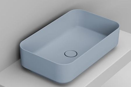 Ceramica Dolomite Noemi umývadlo 64x38.5 cm obdĺžnik pultové umývadlo modrá matná D311271