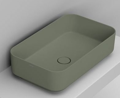 Ceramica Dolomite Noemi umývadlo 64x38.5 cm obdĺžnik pultové umývadlo zelená matná D311275