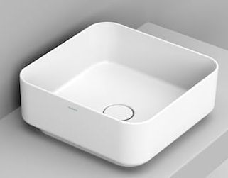 Ceramica Dolomite Noemi umývadlo 40x40 cm štvorec pultové umývadlo biela lesklá D311701