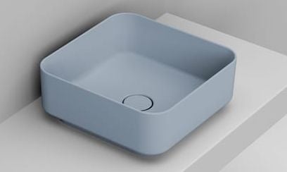 Ceramica Dolomite Noemi umývadlo 40x40 cm štvorec pultové umývadlo modrá matná D311771
