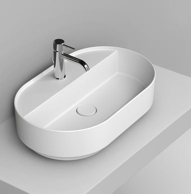 Ceramica Dolomite Noemi umývadlo 65x40 cm oválny pultové umývadlo biela lesklá D312001